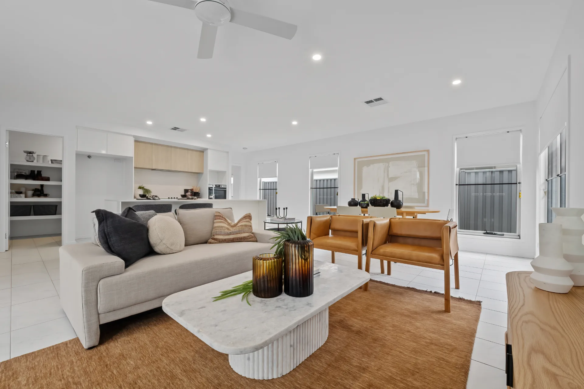 Modern open-plan living and dining area