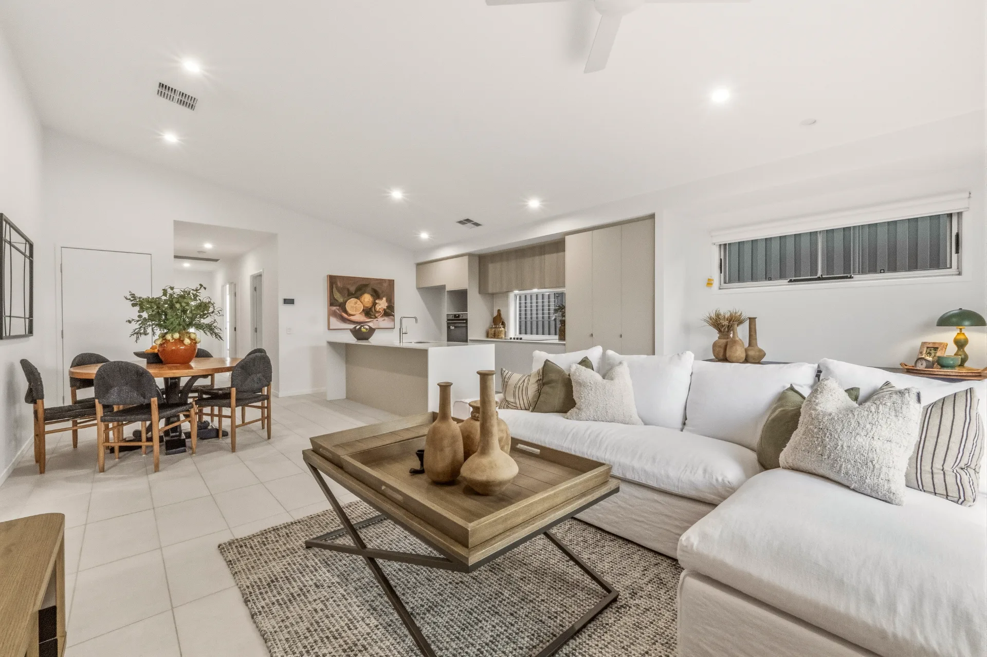 Modern open-plan living and kitchen area